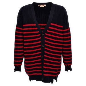 Marni Men's Destroyed Effect Striped Cardigan